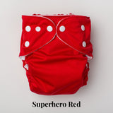 Superhero Red | FuzziBunz | Perfect Size Diapers 